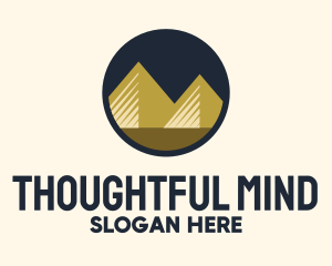 Gold Pyramid Mountain logo design