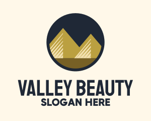 Gold Pyramid Mountain logo design