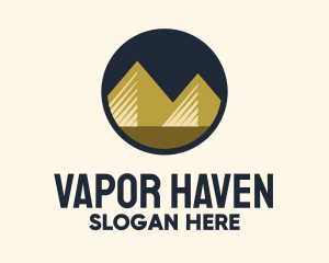 Gold Pyramid Mountain logo design