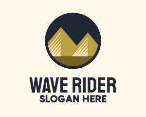 Gold Pyramid Mountain logo design