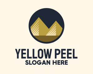 Gold Pyramid Mountain logo design