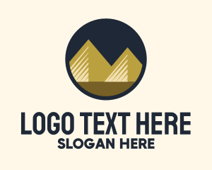 Climbing - Gold Pyramid Mountain logo design
