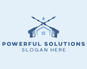 Pressure Washing Home Cleaning logo design