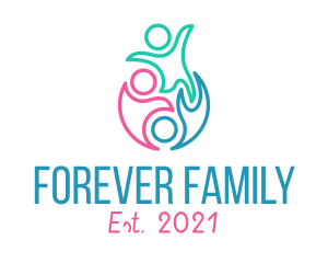 Colorful Family Foundation  logo design