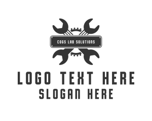 Mechanic Wrench Gear logo design