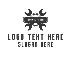 Mechanic Wrench Gear logo design