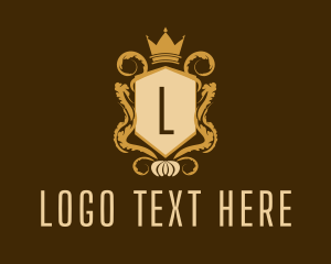 Elegant Crown Crest Lettermark logo