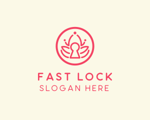 Lotus Keyhole Spa logo design