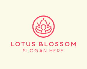 Lotus Keyhole Spa logo design