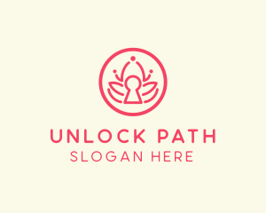 Lotus Keyhole Spa logo design