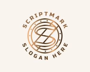 Digital Crypto Letter S  logo design