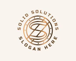 Digital Crypto Letter S  logo design