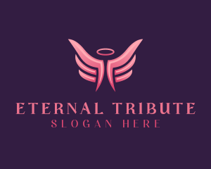 Angel Wings Memorial logo design