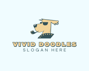 Pet Dog Smoking logo design