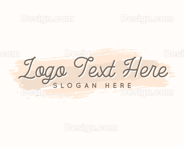 Feminine Watercolor Wordmark Logo