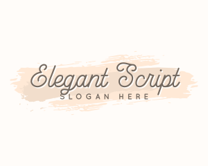 Feminine Watercolor Wordmark logo design