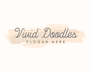 Feminine Watercolor Wordmark logo design