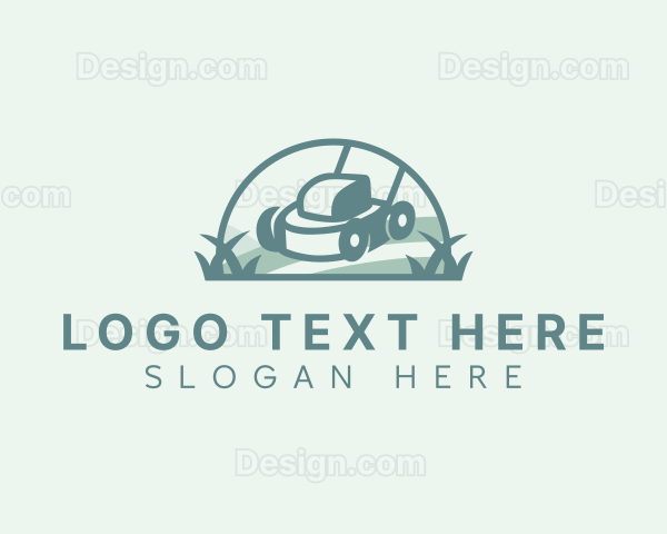 Lawn Mowing Landscaping Logo