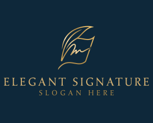 Feather Pen Signature logo