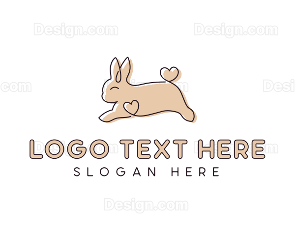 Bunny Rabbit Pet Shop Logo