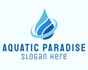 Water Aquatic Droplet  logo design