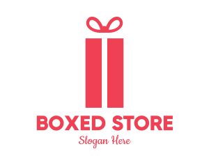 Pink Gift Box logo design