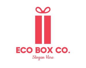 Pink Gift Box logo design