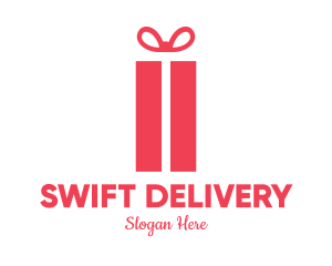 Pink Gift Box logo design