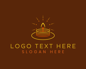 Candle Light Flame logo