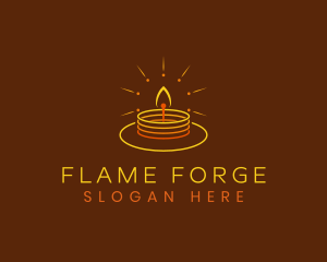 Candle Light Flame logo design