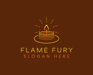 Candle Light Flame logo design