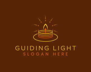 Candle Light Flame logo design