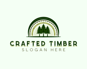 Tree Lumberjack Logging logo design