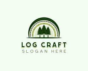 Tree Lumberjack Logging logo design