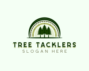 Tree Lumberjack Logging logo