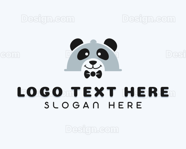 Bowtie Panda Cloche Logo