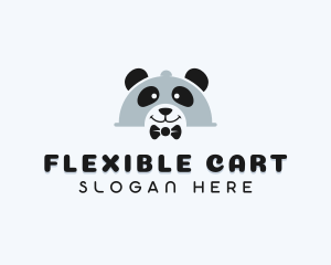 Bowtie Panda Cloche logo design