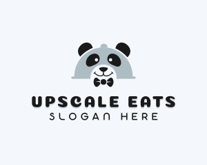 Bowtie Panda Cloche logo design