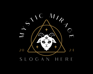 Mystical Goat Animal logo design