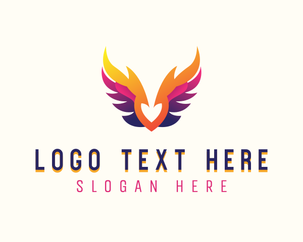 Winged logo example 4