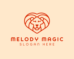 Heart Lion Mane  Logo