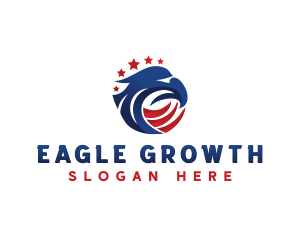 Patriotic Eagle America logo design