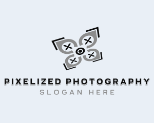 Surveillance Drone Lens logo design