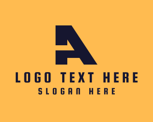 Slant Industrial Modern Letter A logo