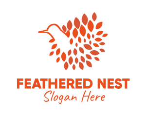 Bird Feathers Nest logo design