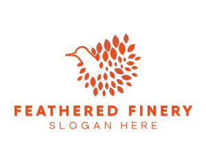 Bird Feathers Nest logo design