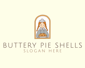 Girl Pie Pastry Chef  logo design