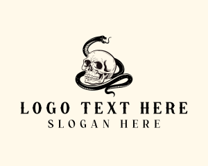 Wild Snake Skull  logo