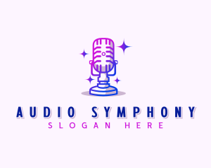 Podcast Microphone Audio logo design