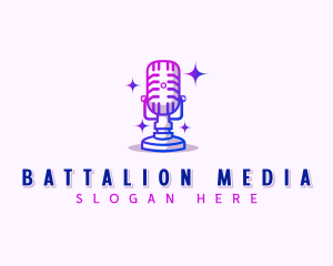 Podcast Microphone Audio logo design